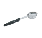 Vollrath 6422820 8 Oz. Stainless Steel Nylon Handle Coded Black Heavy Duty Perforated Oval Bowl Spoodle