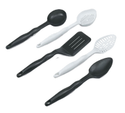 Vollrath 5283520 3 Oz. Black One-Piece Ergonomic Handle Nylon Round Solid Spoodle