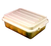 Vollrath 1551-C13 5" Box & Snap-on Lid Clear Polypropylene Traex Color-Mate Food Storage Box Combo