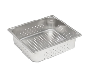 Vollrath 30143 2/3 Size 4" Deep 22 Gauge Stainless Steel Perforated Anti-Jamming Design Super Pan V Food Pan