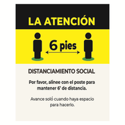 AARCO SDS-118S 8"W x 11"H Spanish Form-A-Line Social Distancing Sign Insert