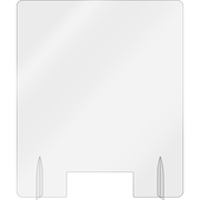 AARCO FPS3630 36" x 30" Clear Acrylic With Pass Through Freestanding Protection Shield