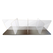 AARCO HSS307230 72" x 30" x 30" Clear Acrylic H Shape Table Top Protection Shield