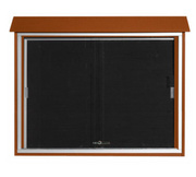 AARCO PLDS3645L-5 45" W x 5.5" D x 36" H Cedar Plastic Lumber Frame Black Letter Board Message Center