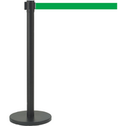 AARCO HBK-7GR 40" Retractable Green Belt Style Form-A-Line™ Crowd Control System