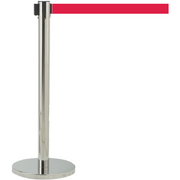 AARCO HC-7RD 40" Retractable Red Belt Style Form-A-Line™ Crowd Control System