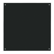 AARCO 6BKGB4848NT 48" W x 48" H Black Frameless Glass Markerboard