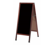 AARCO MA-3P 18" W x 42" H Cherry Lacquer Finish Markerboard Wood Sidewalk Markerboard