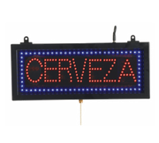 AARCO CER07S 16.13"W x 6.75"H "CERVEZA" (3) Display Modes LED Sign