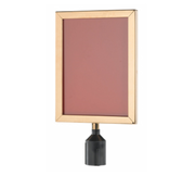 AARCO VSF1411B 14.13" W x 11.13" H Polished Brass Finish Vertical Form-A-Line Sign Frame