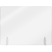 AARCO FPT1824PC 18" x 24" Clear Polycarbonate Freestanding Protection Shield
