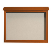 AARCO PLD3645T-5 45" W x 5.5" D x 36" H Cedar Plastic Lumber Frame Vinyl Covered Cork Tackboard Surface Message Center