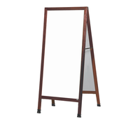 AARCO MLA5 30" W x 68" H Cherry Lacquer Finish Markerboard Wood Sidewalk Markerboard