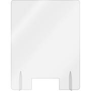 AARCO FPS2418 24" x 18" Clear Acrylic With Pass Through Freestanding Protection Shield