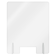 AARCO FPS3024-3 30" x 24" Clear Acrylic Freestanding Protection Shield