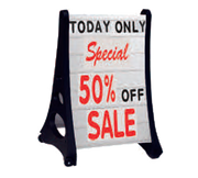 AARCO RAF-2 26.5" W x 24" D x 42" H Letter Board Roll A-Frame Sidewalk Sign