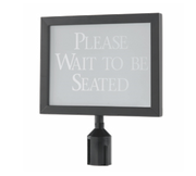 AARCO HSF1114BK 14.13" W x 11.13" H Black Powder Coated Finish Horizontal Form-A-Line Sign Frame