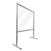 AARCO CTSPC3040 40" x 30" Clear Polycarbonate With Pass Through Freestanding Protection Shield