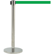 AARCO HC-7GR 40" Retractable Green Belt Style Form-A-Line™ Crowd Control System