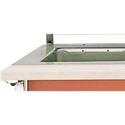 Vollrath 37562-2-O 60" W x 8" D Plastic Operator Side- Cutting Board - ADA 4-Series Signature Server with Stainless Steel Countertops