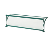 Vollrath GB98415 Aluminum Glass Frames Tempered Cafeteria with Top Shelf Laminate Countertop Progressive Style Breath Guard