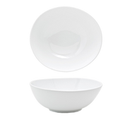 FOH DBO059WHP22 36 Oz. Oval Porcelain Coupe Sides Ellipse Bowl (6 Each Per Case)