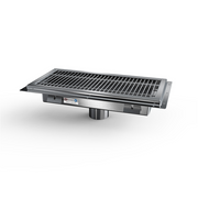 NBR Equipment FT-G1224 24"W x 12"D Subway-Style Stainless Steel Grate Floor Trough