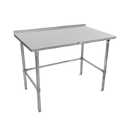 John Boos ST6R1.5-3660GBK 60" W x 37.25" D x 36" H Stainless Steel Top With 1.25" H Rear Up-Turn Galvanized Legs Work Table