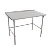 John Boos ST6R1.5-3072SBK 72" W x 37.25" D x 30" H Stainless Steel Top With 1.25" H Rear Up-Turn Stainless Steel Legs Work Table