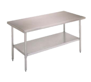 John Boos FBLS9618 96"W x 18"D Stainless Steel With Adjustable Undershelf Budget Work Table