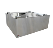 John Boos C2H-42-2 42" L Stainless Steel Box Type Condensate Hood with Exhaust Collar