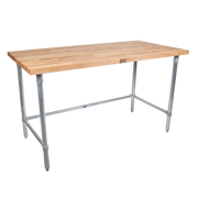 John Boos JNB15 60"W x 36"D x 35"H With Galvanized Legs Wood Top Work Table