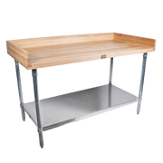 John Boos DSS08 72"W x 30"D With Stainless Steel Legs And Adjustable Undershelf Baker's Top Work Table