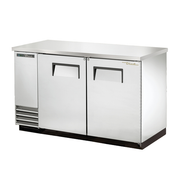 True TBB-2-S-HC 58.88" W Stainless Steel Two-Section Solid Doors Back Bar Cooler - 115 Volts