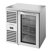 True TBR32-RISZ1-L-S-G-1 32" W Stainless Steel Glass Refrigerated Back Bar Cooler