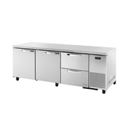 True TUC-93D-2-HC~SPEC3 Side Mounted Self-contained Three Section SPEC SERIES Deep Undercounter Refrigerator - 115 Volts