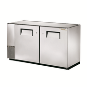True TBB-24GAL-60-S-HC 59.88" W Stainless Steel Two-Section Solid Doors Back Bar Cooler - 115 Volts