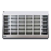 MVP Group KGV-MD-6-S 112.73 Cu. Ft. Gray and Silver 6 Section Hydra-Kool High Volume Refrigerated Merchandiser