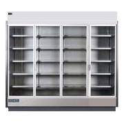 MVP Group KGV-MD-4-S 75.26 Cu. Ft. Gray and Silver 4 Section Hydra-Kool High Volume Refrigerated Merchandiser