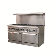 MVP Group IR-10-60 59.9" W x 31.4" D 10 Open Burners with 2 Standard Ovens IKON Range - 300,000 BTU