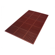 Axia AFD366034T 60" W x 36" D x 0.75" Thick Red Rubber Premium Anti-Fatigue Floor Mat