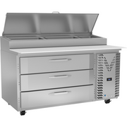 Victory VPPD72HC-2 72.13" W 3 Drawers Pizza Prep Table - 115 Volts