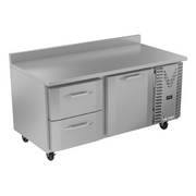Victory VWRD67HC-2 67.13" W 1 Door Stainless Steel Exterior Worktop Refrigerated Counter - 115 Volts