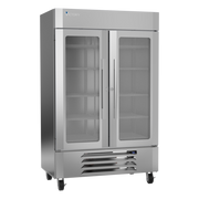 Victory LSR49HC-1 51.94" W Stainless Steel Exterior Two-Section UltaSpec Series Merchandiser Refrigerator - 115 Volts