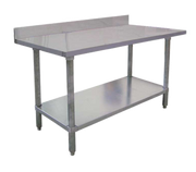 Omcan USA 22080 36" W x 24" D Galvanized 18 Gauge Standard Work Table with Undershelf