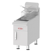 Omcan USA 43089 30 Lbs. Stainless Steel Liquid Propane Gas Countertop Commercial Fryer - 53,000 BTU