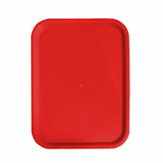 Omcan USA 80105 14" x 18" Red Polypropylene Rectangular Fast Food Tray