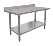 Omcan USA 22084 84" W x 24" D Galvanized 18 Gauge Standard Work Table with Undershelf