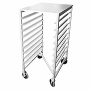 Omcan USA 44317 9 Aluminum Square Top Full Size Mobile Pan Rack