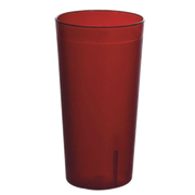 Omcan USA 80341 12 Oz. Red Plastic Pebbled Tumbler